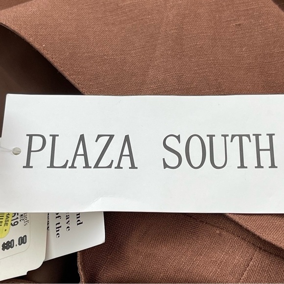 VTG Y2K Sleeveless Linen Midi Dress sequin dead stock vacation - Picture 12 of 13